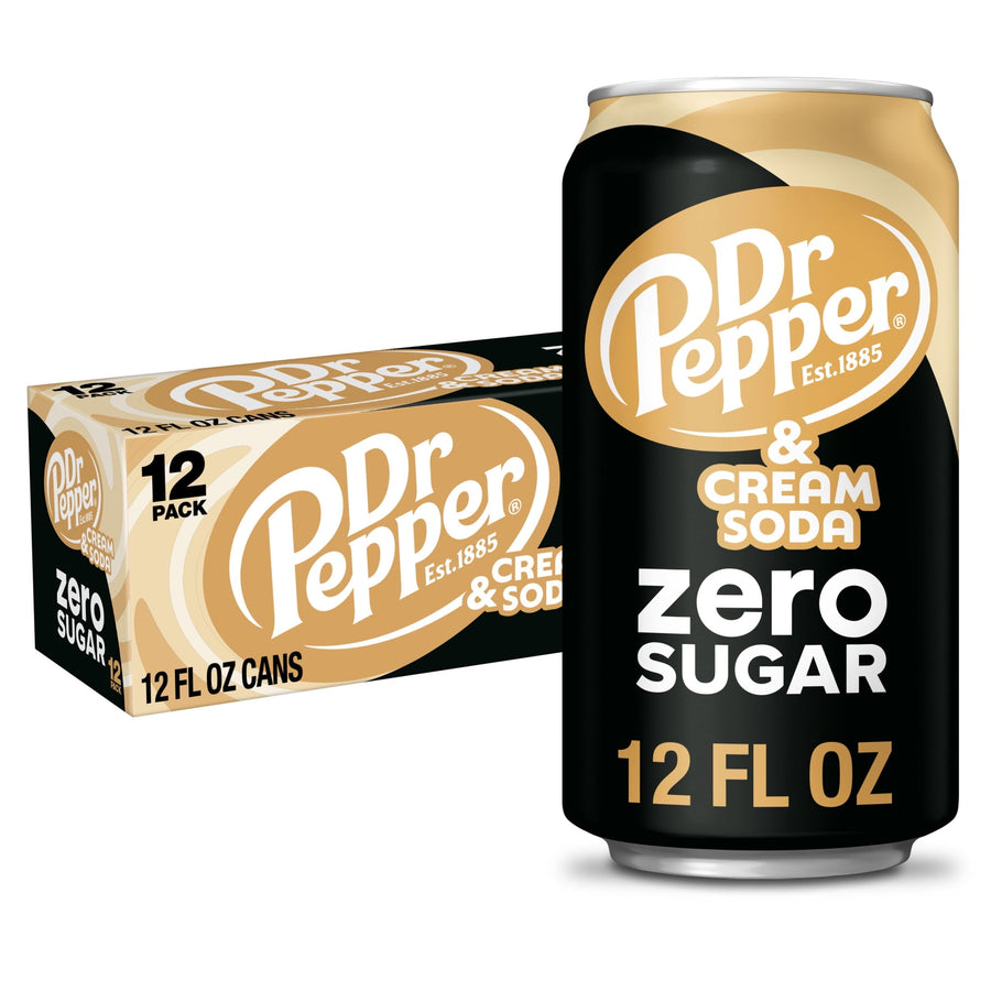 Dr Pepper & Cream Soda Zero Sugar - Smooth Flavor Bottle